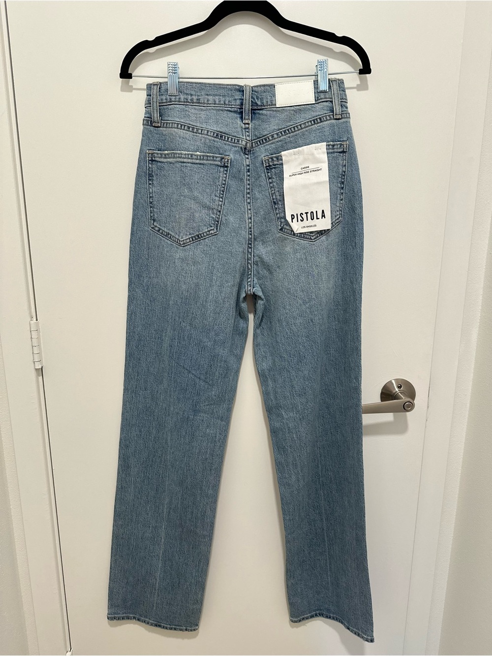 NWT Pistola Cassie Super High Rise Straight Jean Serpentine Vintage 26 $198 MSRP - Picture 4 of 7